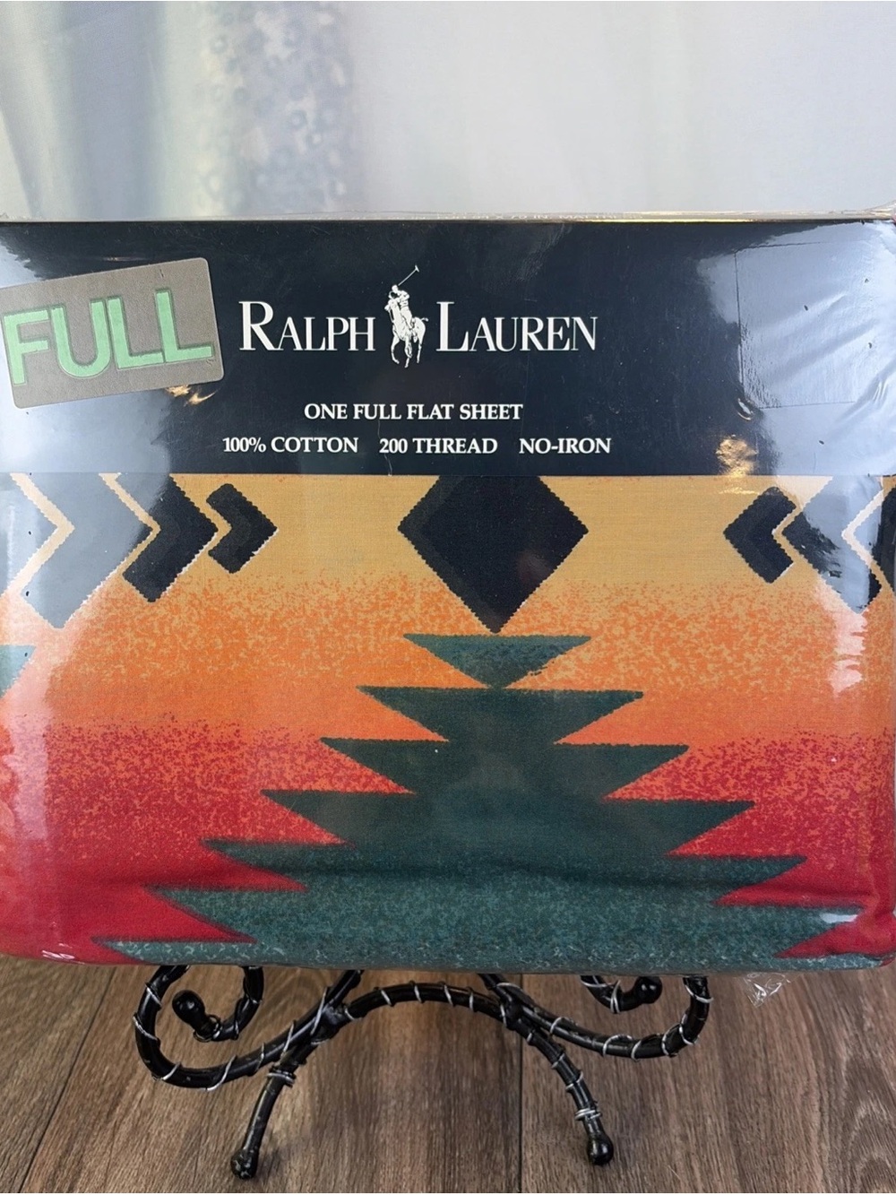 Ralph Lauren Canyon Bright Full Flat Sheet Southwestern Geometric Cotton 200 TC